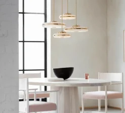 Plafonnier, Beran Small , laiton brossé, LED, dim, 2700K, 700 lm, Ø26cm, H6cm - Bert Frank