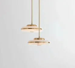 Plafonnier, Beran Small , laiton brossé, LED, dim, 2700K, 700 lm, Ø26cm, H6cm - Bert Frank