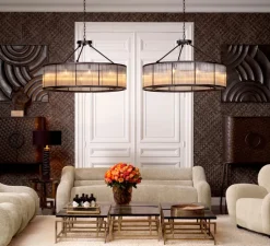 Plafonnier, Bernardi XL, bronze, Ø110cm, H60cm - Eichholtz