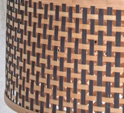 Plafonnier, Bhutan L, Naturel, noir, Ø40cm, H30cm - Good&Mojo