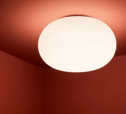 Plafonnier, Bianca Media, blanc, Ø30cm, H20cm - Fontana Arte