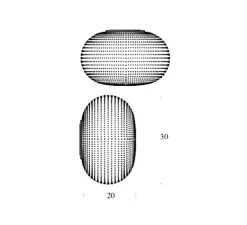 Plafonnier, Bianca Media, blanc, Ø30cm, H20cm - Fontana Arte