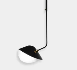 Plafonnier, Bibliothèque, courbe, noir, P38cm, H100cm - Serge Mouille