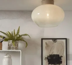 Plafonnier, Bologna, blanc lait, Ø35cm, H30cm - It's about Romi