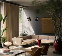 Plafonnier, Bonnet SC93, bronze, noir, Ø100cm, H140cm - Andtradition