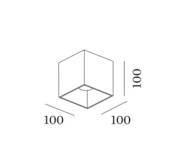 Plafonnier, Box 1.0 LED, blanc mat, LED, coupure de phase, 2700K, 670lm, L10cm, H10cm - Wever&Ducré