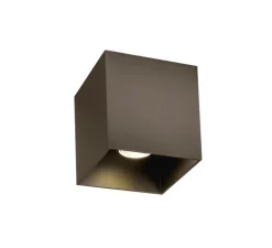 Plafonnier, Box 1.0 LED, bronze, LED, coupure de phase, 2700K, 670lm, L10cm, H10cm - Wever&Ducré