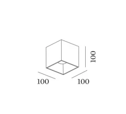 Plafonnier, Box 1.0 LED, noir, LED, coupure de phase, 3000K, 700lm, L10cm, H10cm - Wever&Ducré