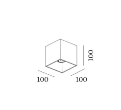 Plafonnier, Box 1.0 PAR16, or, L10cm, H10cm - Wever&Ducré