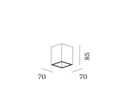 Plafonnier, Box Mini 1.0 LED, bronze, LED, 3000K, 470lm, L7cm, H8,5cm - Wever&Ducré