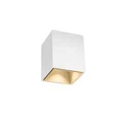 Plafonnier, Box Mini 1.0 LED, blanc, champagne, LED, 2700K, 440lm, L7cm, H8,5cm - Wever&Ducré