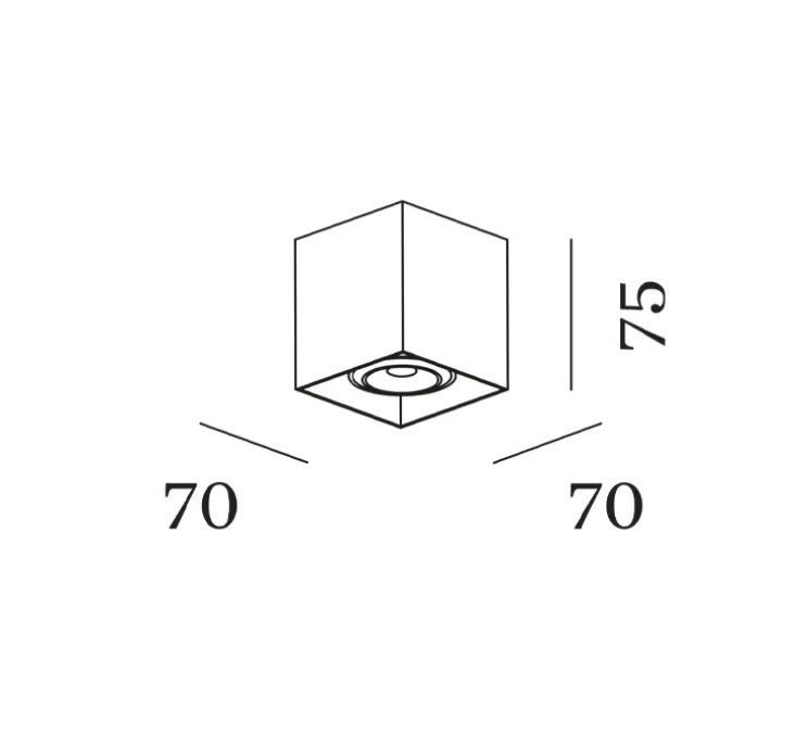 Plafonnier, Box Mini 1.0 PAR16, bronze, L7cm, H7,5cm - Wever&Ducré