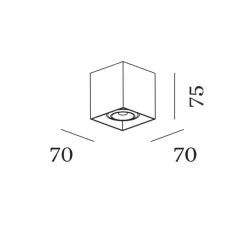 Plafonnier, Box Mini 1.0 PAR16, or, L7cm, H7,5cm - Wever&Ducré