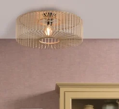 Plafonnier, Bromo L, naturel, Ø60cm, H18cm - Good&Mojo