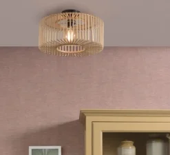 Plafonnier, Bromo S, naturel, Ø40cm, H18cm - Good&Mojo