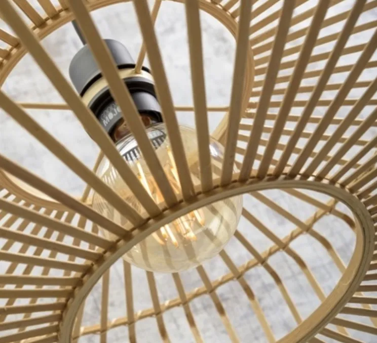 Plafonnier, Bromo S, naturel, Ø40cm, H18cm - Good&Mojo