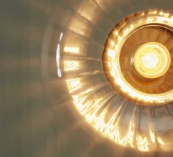 Plafonnier, Brussels, transparent, or, Ø28cm, H28cm - It's about Romi