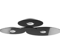 Plafonnier, Bugia Mega, noir brillant, LED, dim, 2700K, 3960 lm, L79,6cm, H5,4cm - Lodes