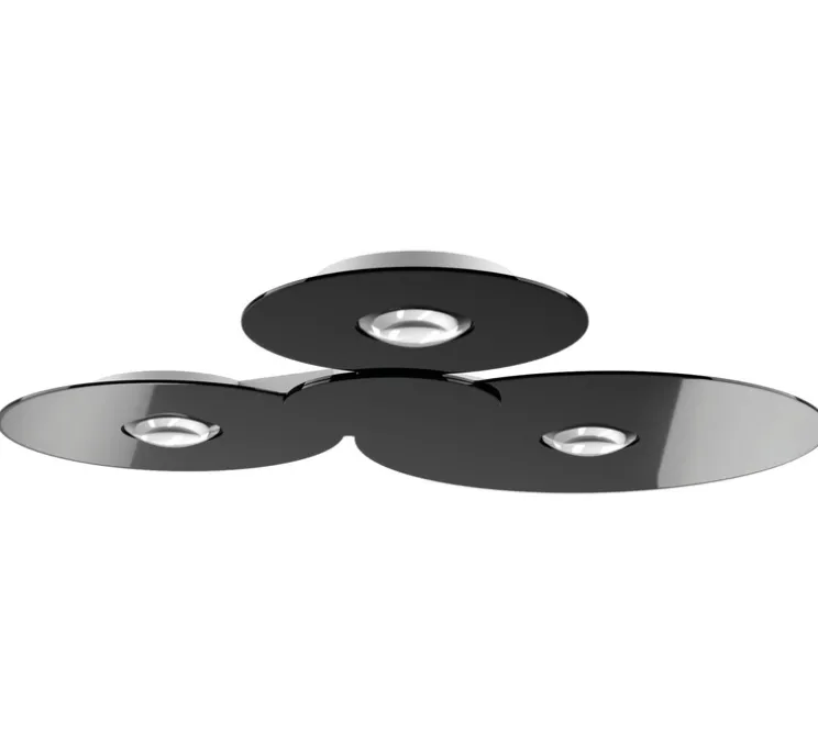 Plafonnier, Bugia Mega, noir brillant, LED, dim, 2700K, 3960 lm, L79,6cm, H5,4cm - Lodes