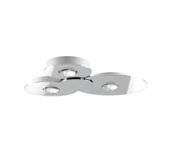 Plafonnier, Bugia Triple, chrome, LED, dim, 2700K, 3960 lm, L52,5cm, H5,4cm - Lodes