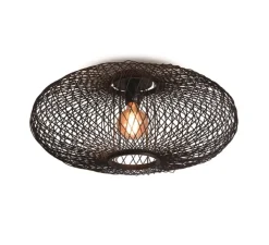 Plafonnier, Cango, noir, Ø60cm, H25cm - Good&Mojo