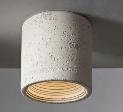 Plafonnier, Carso, crème, Ø13cm, H13cm - Toscot