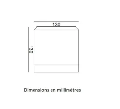 Plafonnier, Carso, crème, Ø13cm, H13cm - Toscot