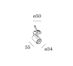 Plafonnier, Ceno 1.0, or, LED, 2700K, 440lm, Ø5cm, H8cm - Wever & Ducré