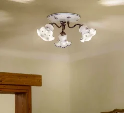 Plafonnier, Chieti C171, bronze, Ø23cm, H50cm - Ferroluce