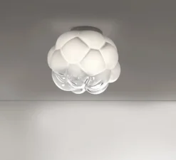 Plafonnier, Cloudy F21, transparent, blanc, Ø26cm, H20cm - Fabbian