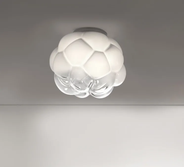 Plafonnier, Cloudy F21, transparent, blanc, Ø26cm, H20cm - Fabbian