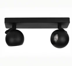 Plafonnier, Colette Double, noir, L31cm, H12,1cm - Zangra