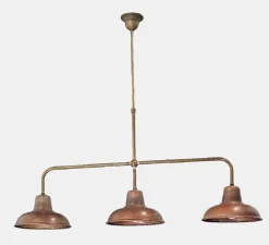 Plafonnier, Contrada, laiton / cuivre, L108,5cm, H90-120cm - Il Fanale