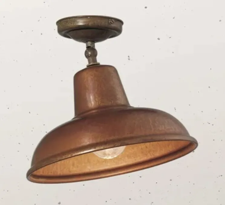 Plafonnier, Contrada 243.02.OR, cuivre, Ø25,5cm, H14,5cm - Il Fanale