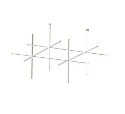 Plafonnier, Coordinates 4 CLIII, argent, LED, dim, 2700K, 8830 lm, L176,2cm, H95cm - Flos