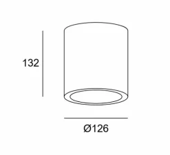 Plafonnier, Cosmos, Gris Urbain, IP66, LED, 3000K, 1118 lm, Ø12,6cm, H13,2cm - LEDS C4