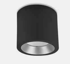 Plafonnier, Cosmos, noir, IP65, LED, 3000K, 1002 lm, Ø9cm, H12cm - LEDS C4