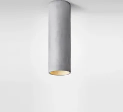 Plafonnier, Cromia M, Gris, Ø6,5cm, H20cm - Plato Design