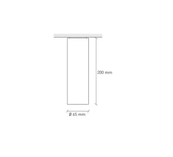 Plafonnier, Cromia M, Gris foncé, Ø6,5cm, H20cm - Plato Design