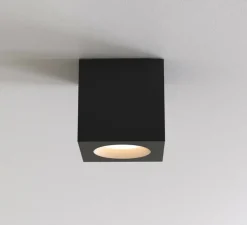 Plafonnier de salle de bain, Kos Square II, noir, IP65, Ø8,5cm, H8,5cm - Astro Lighting