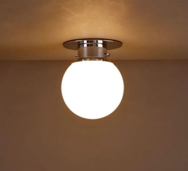 Plafonnier de salle de bain, Globe 20, chrome, Ø19cm, H25cm, IP44 - Decor Walther