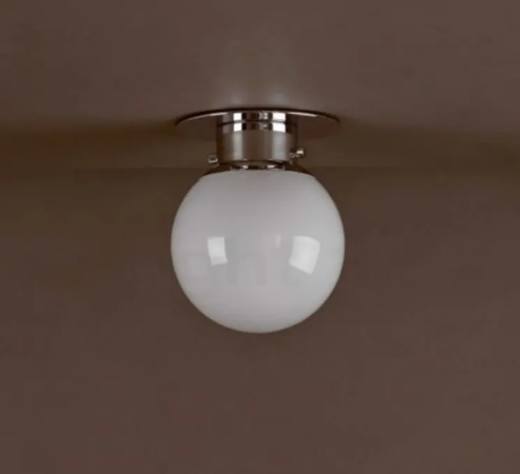 Plafonnier de salle de bain, Globe 20, chrome, Ø19cm, H25cm, IP44 - Decor Walther