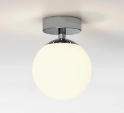 Plafonnier, Denver, chrome poli, IP44, Ø12cm, H16cm - Astro