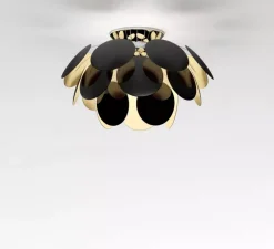 Plafonnier, Discocó C53, noir, or, Ø53cm, H34cm - Marset