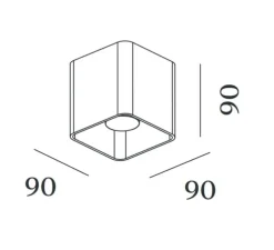 Plafonnier, Docus 1.0 LED, noir mat, LED, 1800-2850K, 375 lm, Ø9cm, H9,2cm - Wever&Ducré