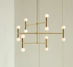 Plafonnier, Dot 01, laiton, Ø96,5cm, H93cm - Lambert&Fils