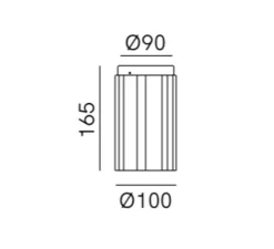 Plafonnier, Dune 299.06.OSC, laiton bruni et céramique, Ø10cm, H16,5cm-Il Fanale