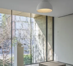 Plafonnier, Duo 4878, blanc, chêne, LED, dim, 2700K, 1458 lm, Ø70cm, H38cm - Vibia