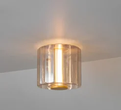 Plafonnier encastrable, Column 300, ambre, LED, 2700K, 711 lm, Ø27,5cm, H29,5cm - A-N-D