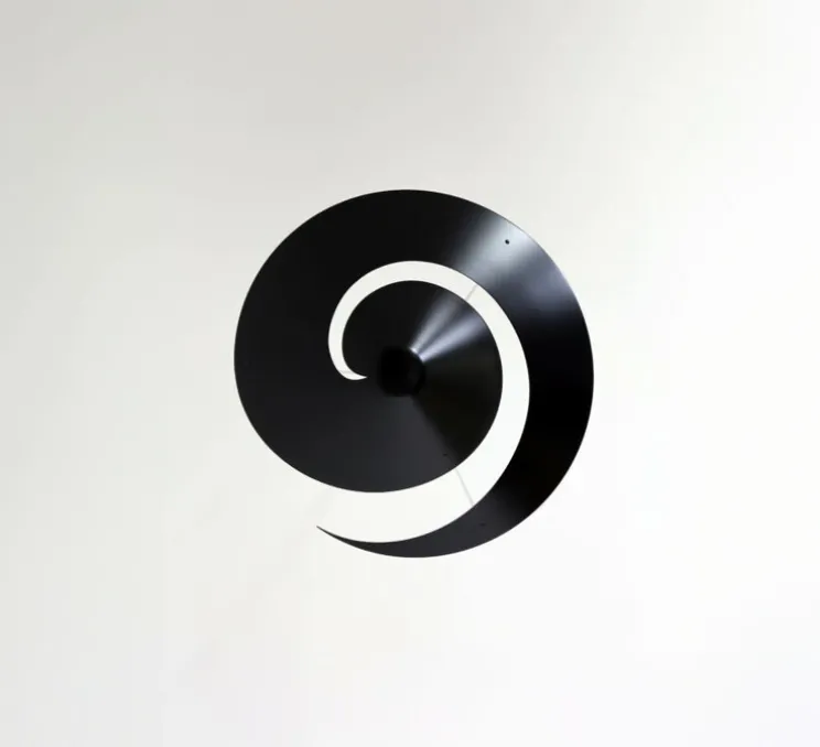 Plafonnier, Escargot 60, noir, Ø60cm, H40cm - Serge Mouille